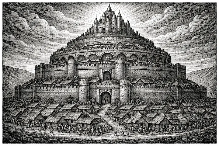 Ilustração conceitual da Clean Architecture o protegendo o domínio