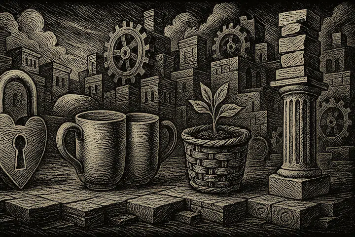 Ilustração representando a relação entre objetos na POO